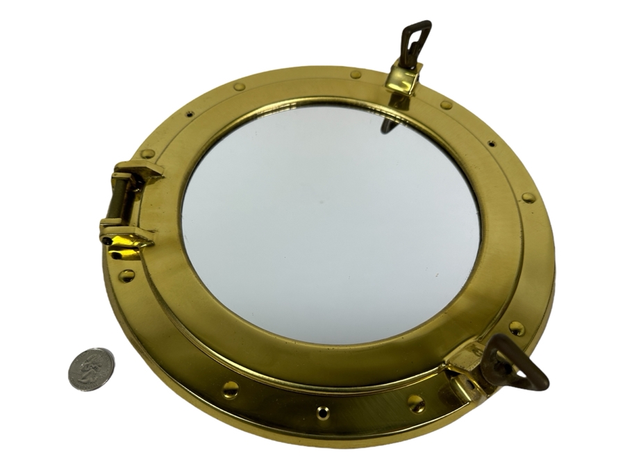 Decorative Brass Ship's Porthole Wall Mirror 11.5W