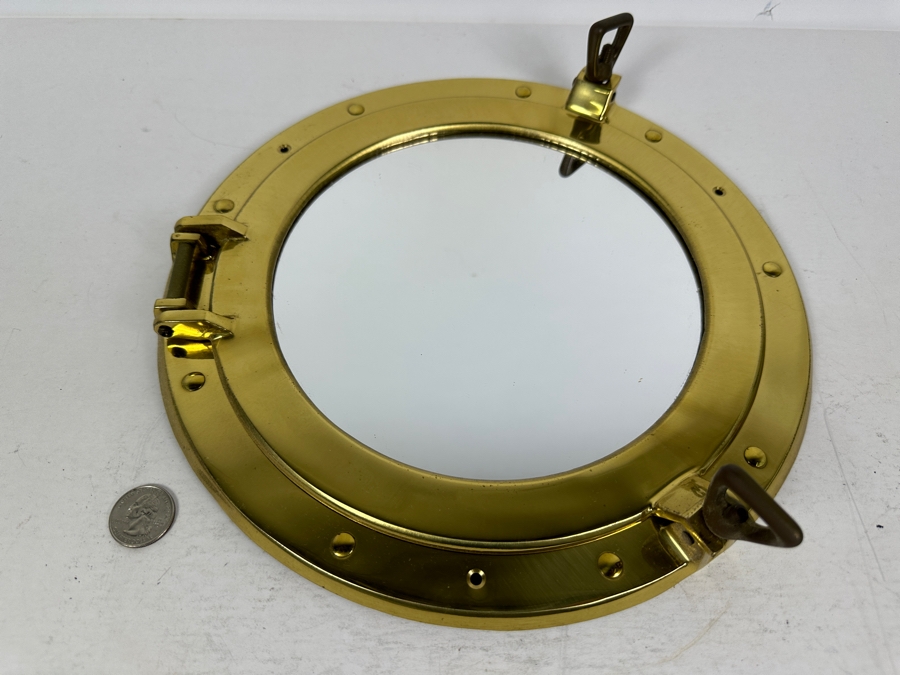 Decorative Brass Ship's Porthole Wall Mirror 11.5W [Photo 2]
