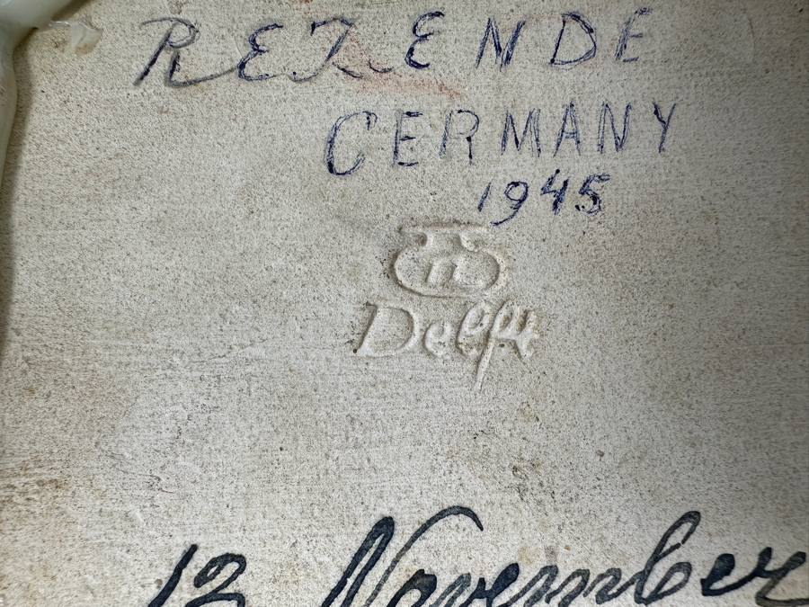 Vintage Royal Delft Nederland Hand Painted Tile 4.5 X 4.5 Framed [Photo 6]