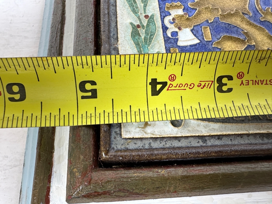 Vintage Royal Delft Nederland Hand Painted Tile 4.5 X 4.5 Framed [Photo 7]