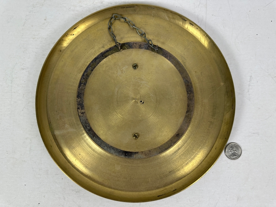 Vintage Solid Brass Department Of The Army United States Of America Round Wall Plaque 10.5W [Photo 6]