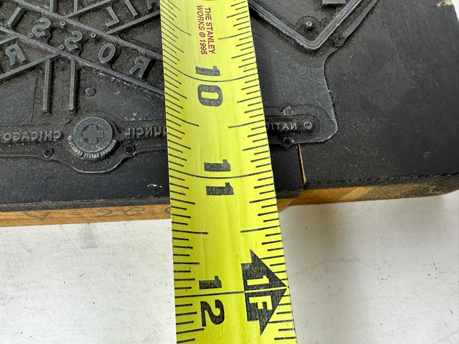 Vintage Original National Safety Council Metal Press Block Printing Stamp 'Heed Signs Of Life' Yield, Rail Road Crossing, Speed Zone Ahead 8 X 11 [Photo 13]