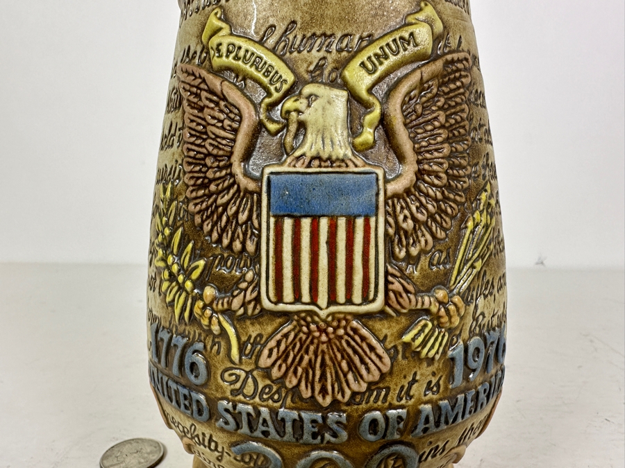 Vintage United States Of America Bicentennial 200 Years Anheuser Busch Ceramic Beer Mug By Ceramarte 10H [Photo 5]