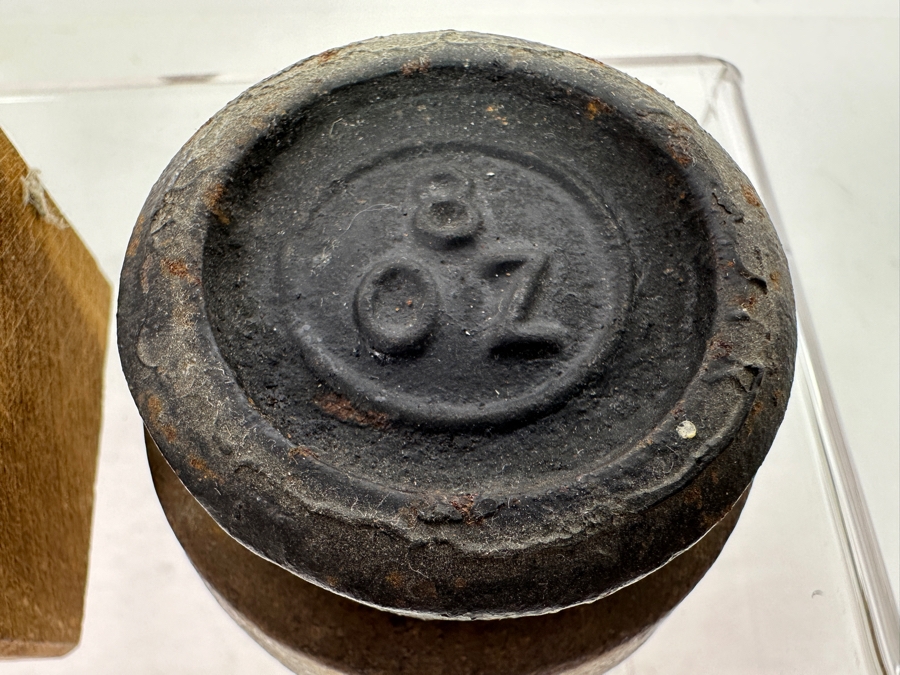 Antique Cast Iron Balance Scale K. K. 20'W With Set Of Antique Brass Weights And Cast Iron Weights [Photo 17]