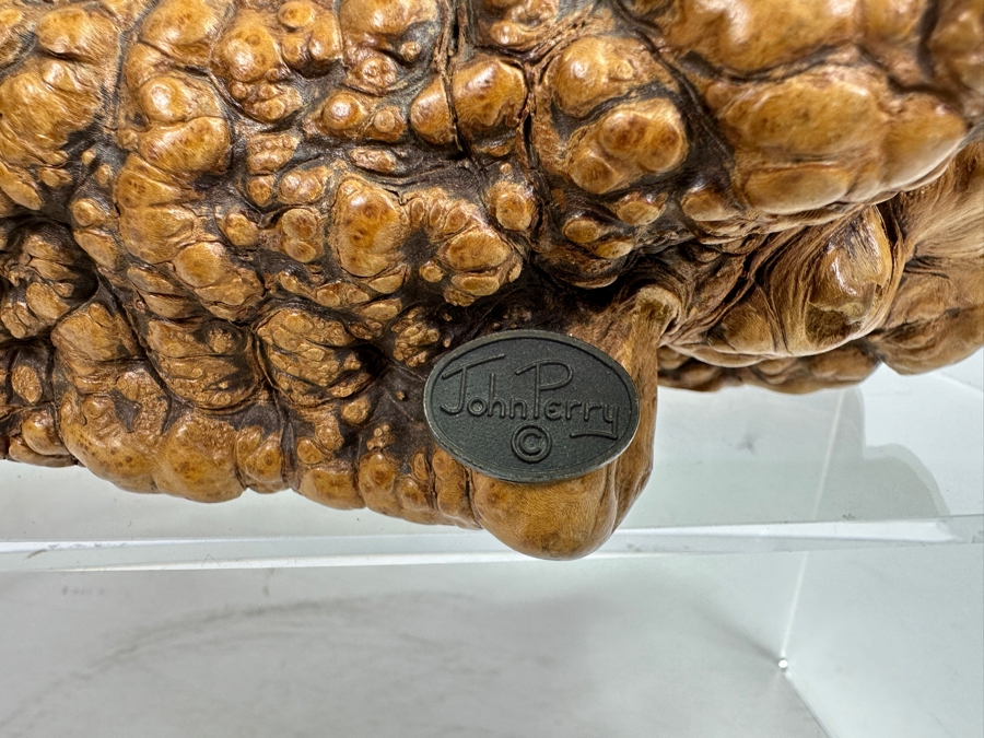 Pair Of John Perry Marine Life Plastic Sculptures On Burled Walnut Bases 8.5W & 11W [Photo 4]