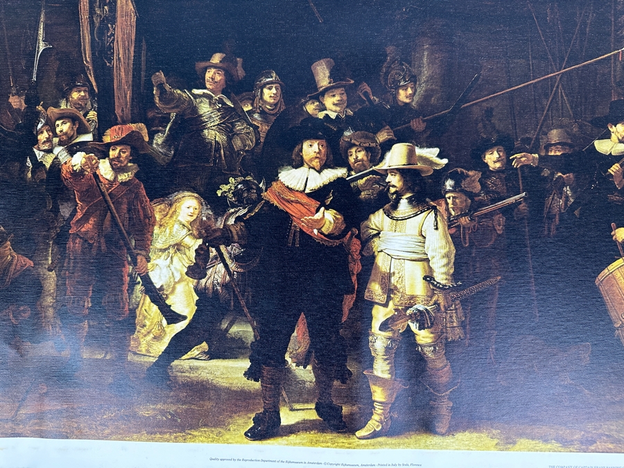Rembrandt Canvas Print Titled 'The Night Watch' From The Reproduction Dept Of The Rijksmuseum In Amsterdam Print In Italy By Scala, Florence 28 X 23 [Photo 4]