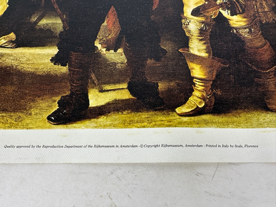 Rembrandt Canvas Print Titled 'The Night Watch' From The Reproduction Dept Of The Rijksmuseum In Amsterdam Print In Italy By Scala, Florence 28 X 23 [Photo 11]