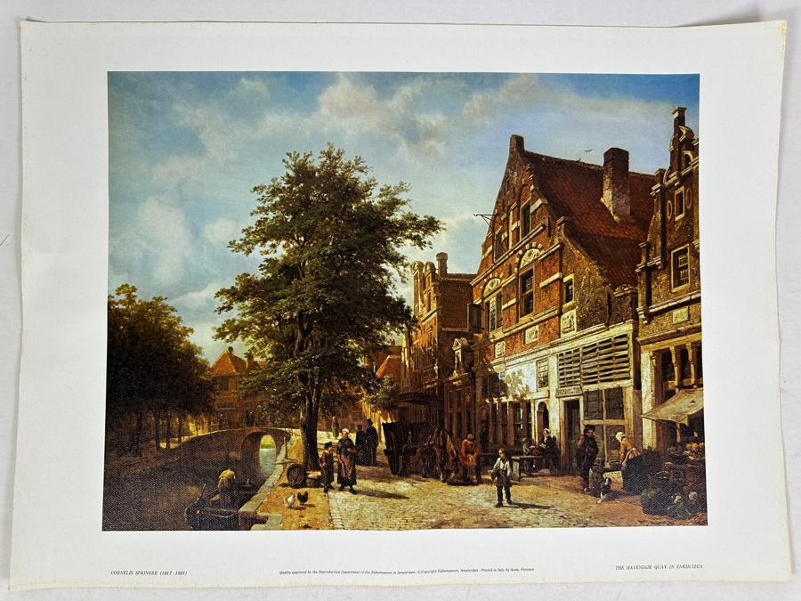 Cornelis Springer Canvas Print Titled 'The Havendijk Quay In Enkhuizen' From The Reproduction Dept Of The Rijksmuseum In Amsterdam Print In Italy By Scala, Florence 21 X 15 [Photo 2]