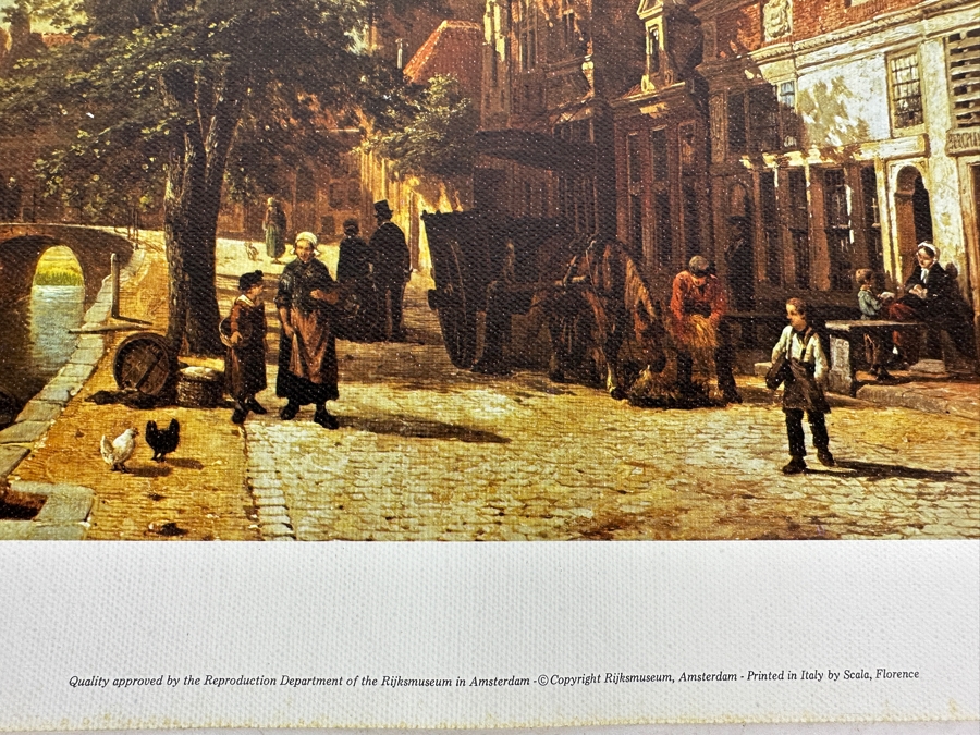 Cornelis Springer Canvas Print Titled 'The Havendijk Quay In Enkhuizen' From The Reproduction Dept Of The Rijksmuseum In Amsterdam Print In Italy By Scala, Florence 21 X 15 [Photo 8]