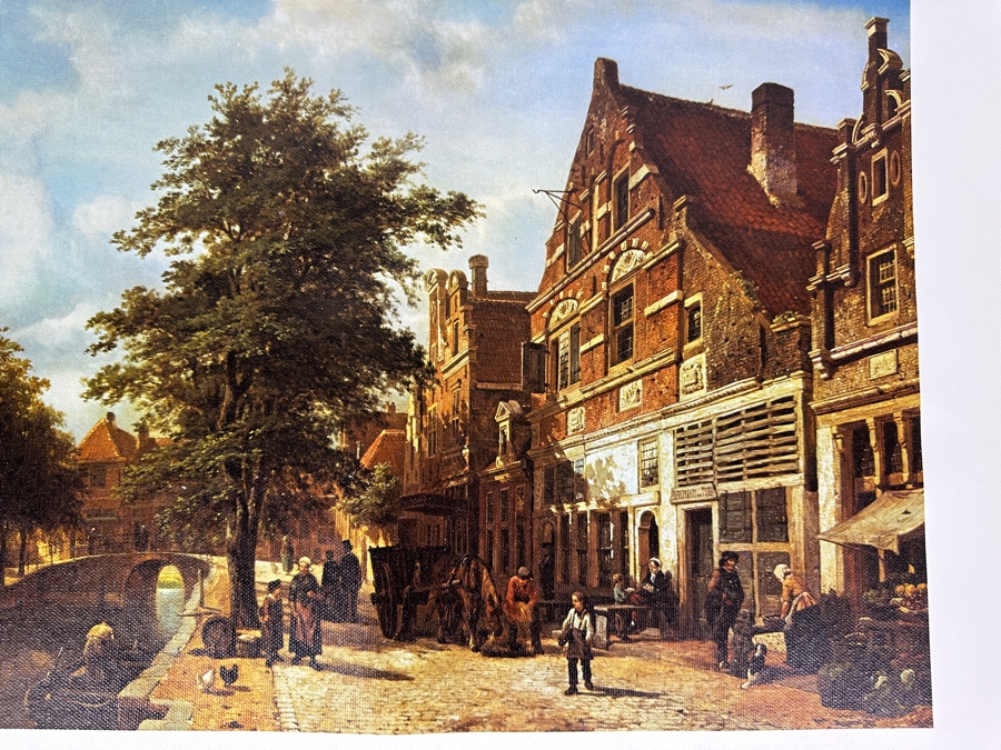 Cornelis Springer Canvas Print Titled 'The Havendijk Quay In Enkhuizen' From The Reproduction Dept Of The Rijksmuseum In Amsterdam Print In Italy By Scala, Florence 21 X 15 [Photo 4]