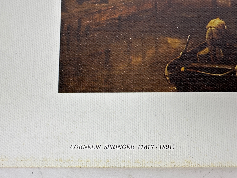 Cornelis Springer Canvas Print Titled 'The Havendijk Quay In Enkhuizen' From The Reproduction Dept Of The Rijksmuseum In Amsterdam Print In Italy By Scala, Florence 21 X 15 [Photo 6]