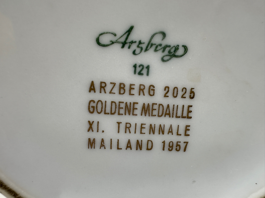 Vintage Mid-Century Arzberg Goldene Medaille German Porcelain China Service Set By Heinrich Loffelhardt - 24 Pieces [Photo 22]