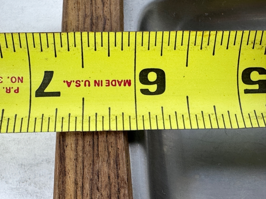 Set Of Six Japanese Stainless Dishes With Wooden Handles 6.75W And Solingen Teak Handle Knife Set With Wooden Holder [Photo 7]