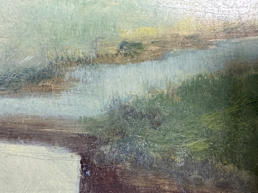 Original Impressionist Artwork On Board Possible Amsterdam Canal / Bridge Scene 11 X 9 Framed 17 X 15 [Photo 7]