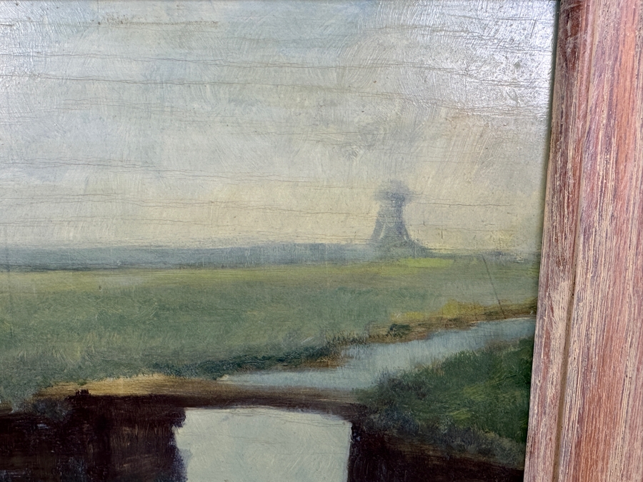 Original Impressionist Artwork On Board Possible Amsterdam Canal / Bridge Scene 11 X 9 Framed 17 X 15 [Photo 5]