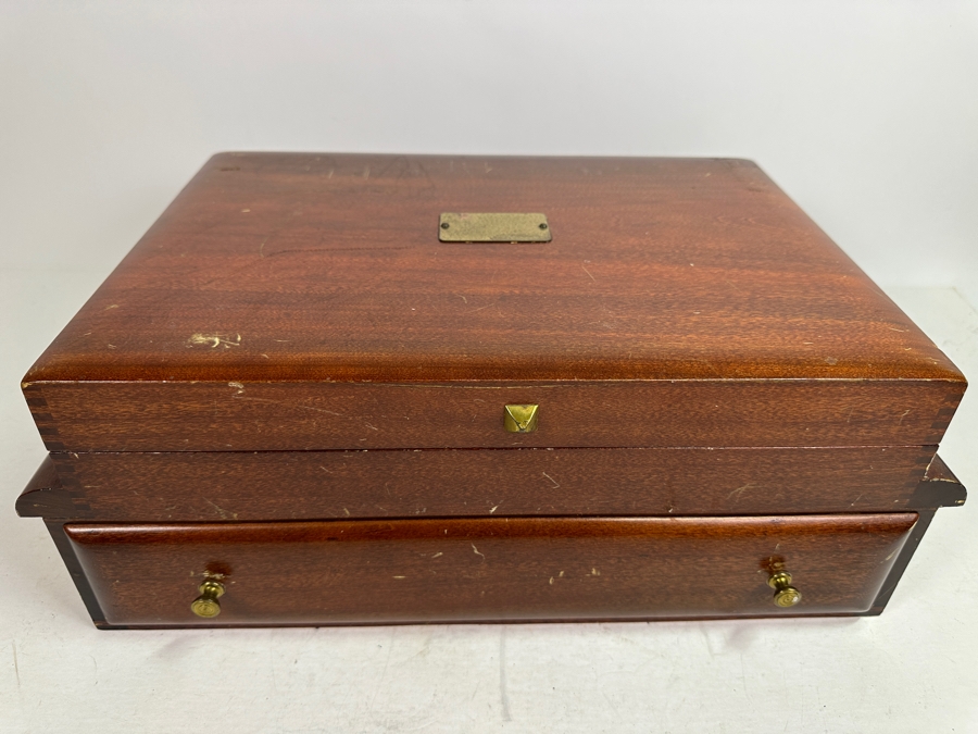 Vintage Gold Plated Royal Gallery Flatware Set With Wooden Case 18W X 12D X 7H Approximate Service For 6 [Photo 14]