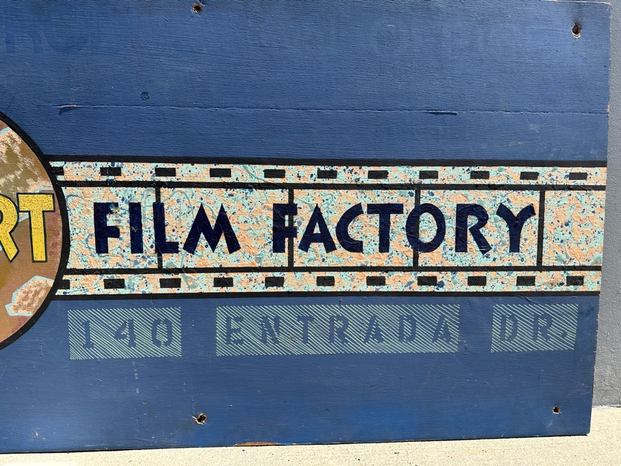 Original Hand Painted Popart Film Factory (Daniel Zirilli) 140 Entrada Dr Movie Studio Sign 60' X 32' [Photo 4]