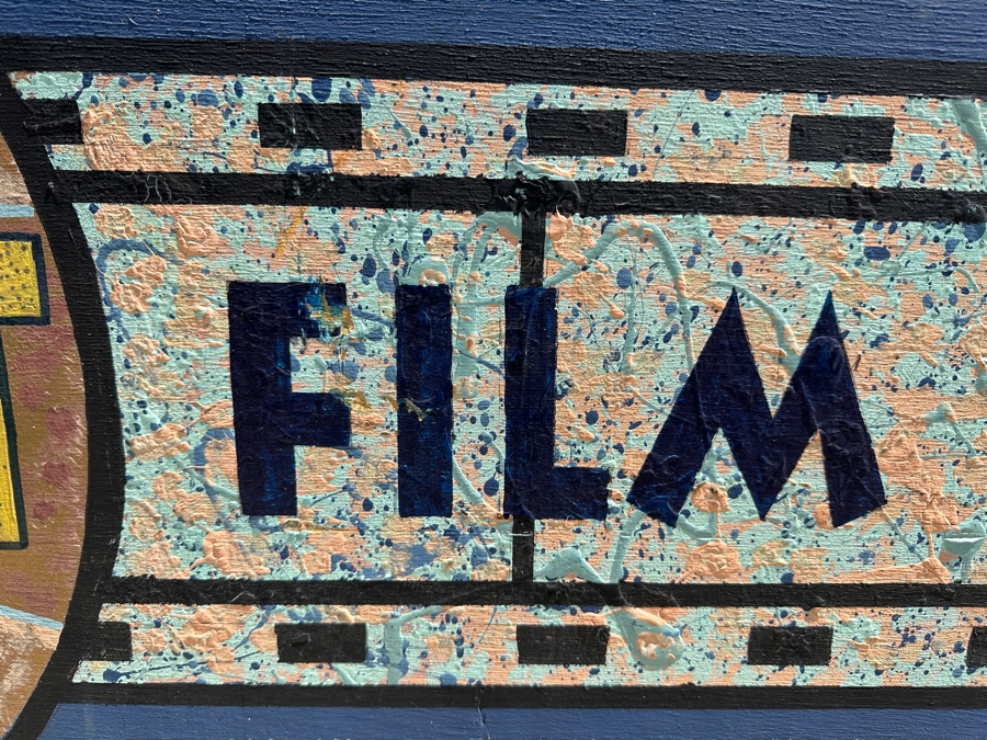 Original Hand Painted Popart Film Factory (Daniel Zirilli) 140 Entrada Dr Movie Studio Sign 60' X 32' [Photo 5]