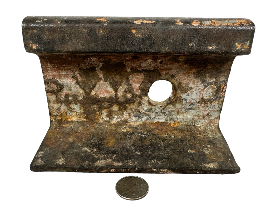 Railroad Train Track Section Repurposed Ship's Cleat 6.5W X 4.5H [Photo 1]