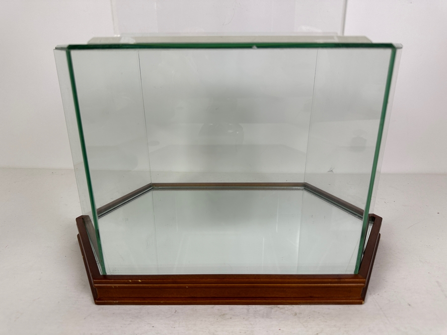 Pair Of Countertop Display Cases: Glass Display Case With Mirror Bottom 14'W & Acrylic Display Case 7.5'W [Photo 3]
