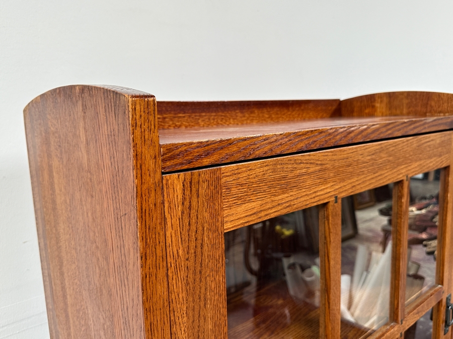 Restoration Hardware Locking Display Case Cabinet Bookcase 32.5W X 13D X 59.5H [Photo 9]