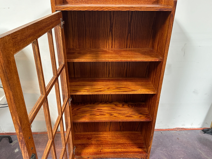 Restoration Hardware Locking Display Case Cabinet Bookcase 32.5W X 13D X 59.5H [Photo 6]