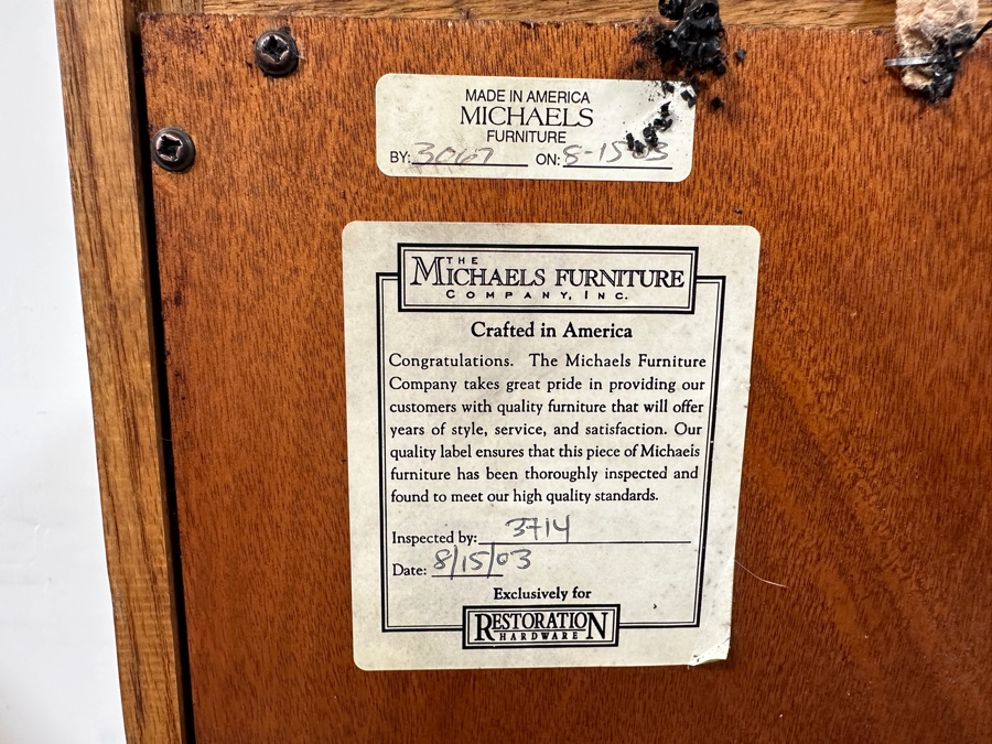 Restoration Hardware Locking Display Case Cabinet Bookcase 32.5W X 13D X 59.5H [Photo 12]