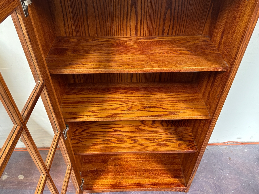 Restoration Hardware Locking Display Case Cabinet Bookcase 32.5W X 13D X 59.5H [Photo 7]