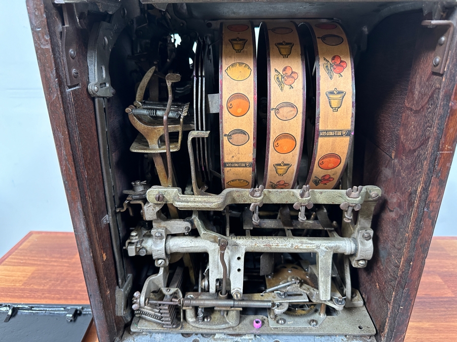1925 Original Rare 5 Cent O. D. Jennings Rock-Ola Gooseneck Slot Machine Filled With Vintage Nickels Ready To Payout S/N 688010 Working 15W X 14D X 25H [Photo 24]