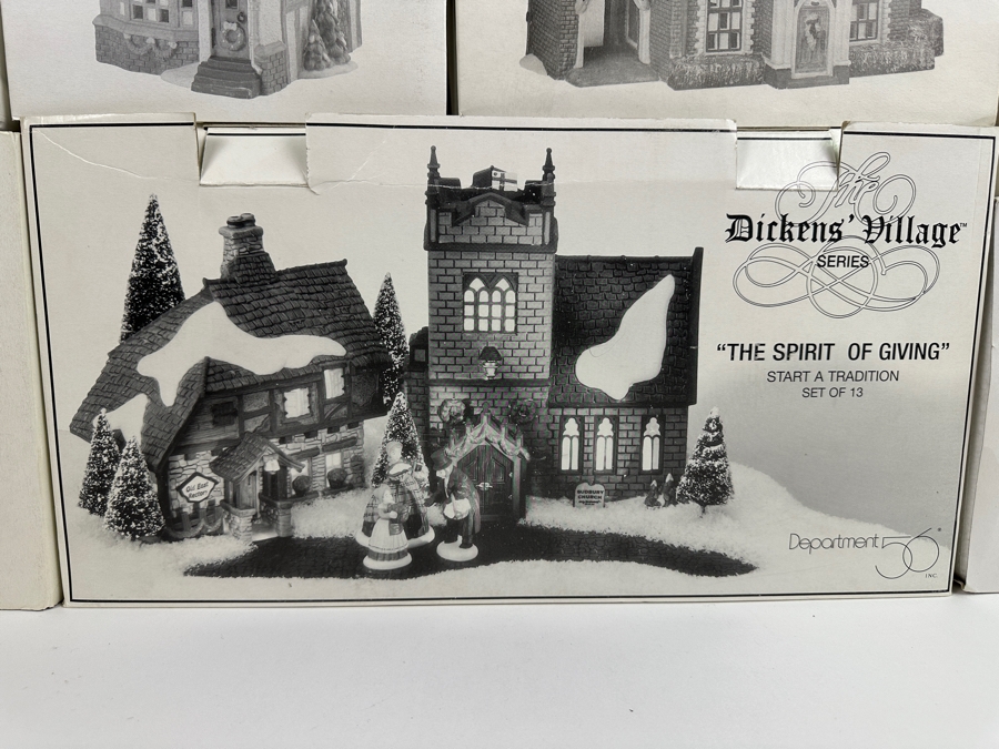 (10) Department 56 Hand Painted Porcelain Villages With Boxes - See Photos [Photo 4]