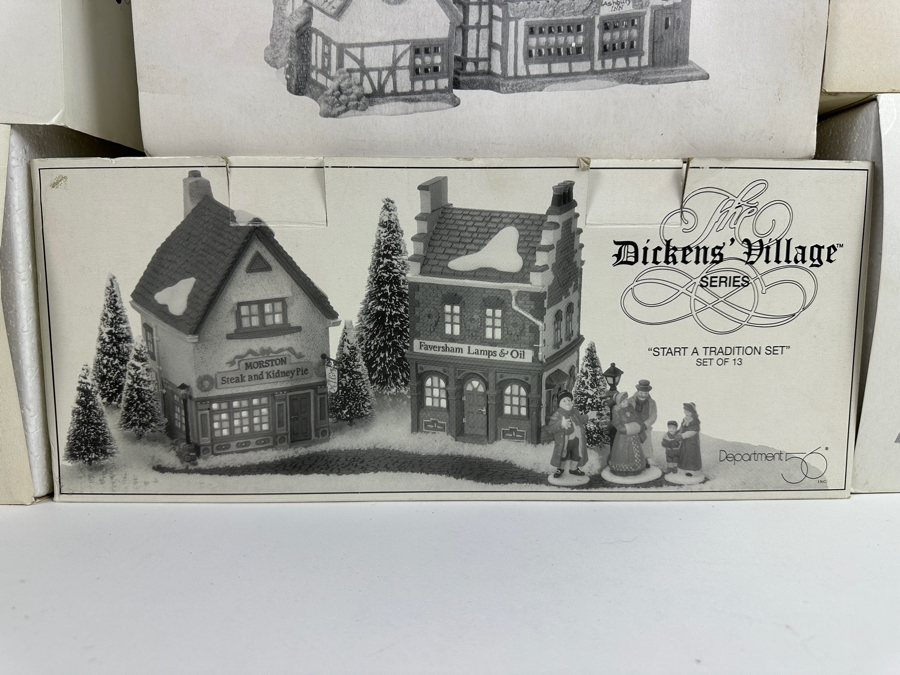 (14) Department 56 Hand Painted Porcelain Villages With Boxes - See Photos [Photo 4]