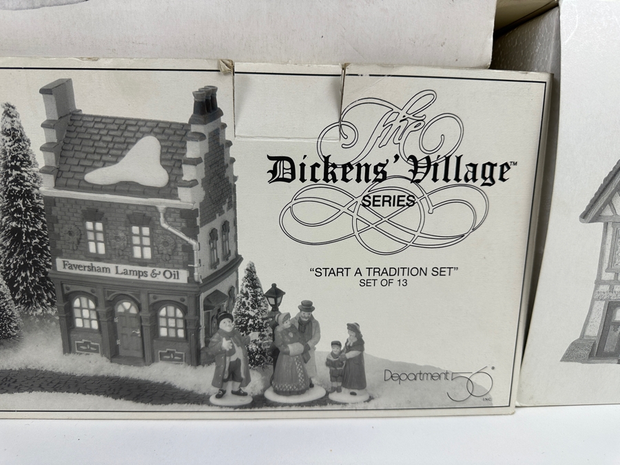 (14) Department 56 Hand Painted Porcelain Villages With Boxes - See Photos [Photo 3]