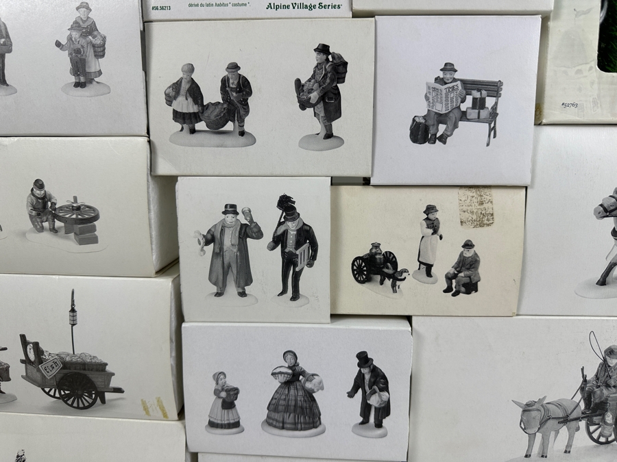 (25) Department 56 Hand Painted Porcelain Accessories People With Boxes - See Photos [Photo 9]