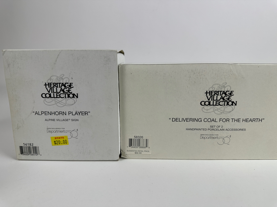 (25) Department 56 Hand Painted Porcelain Accessories People With Boxes - See Photos [Photo 18]