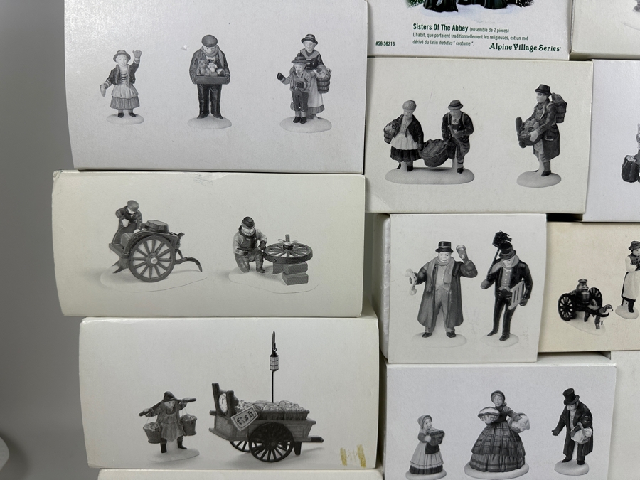 (25) Department 56 Hand Painted Porcelain Accessories People With Boxes - See Photos [Photo 10]