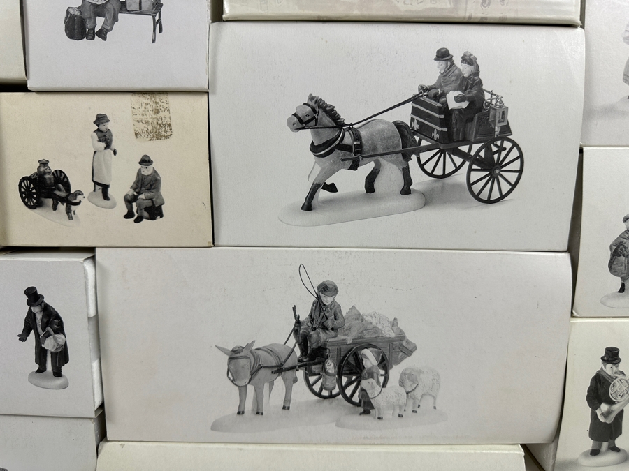 (25) Department 56 Hand Painted Porcelain Accessories People With Boxes - See Photos [Photo 8]