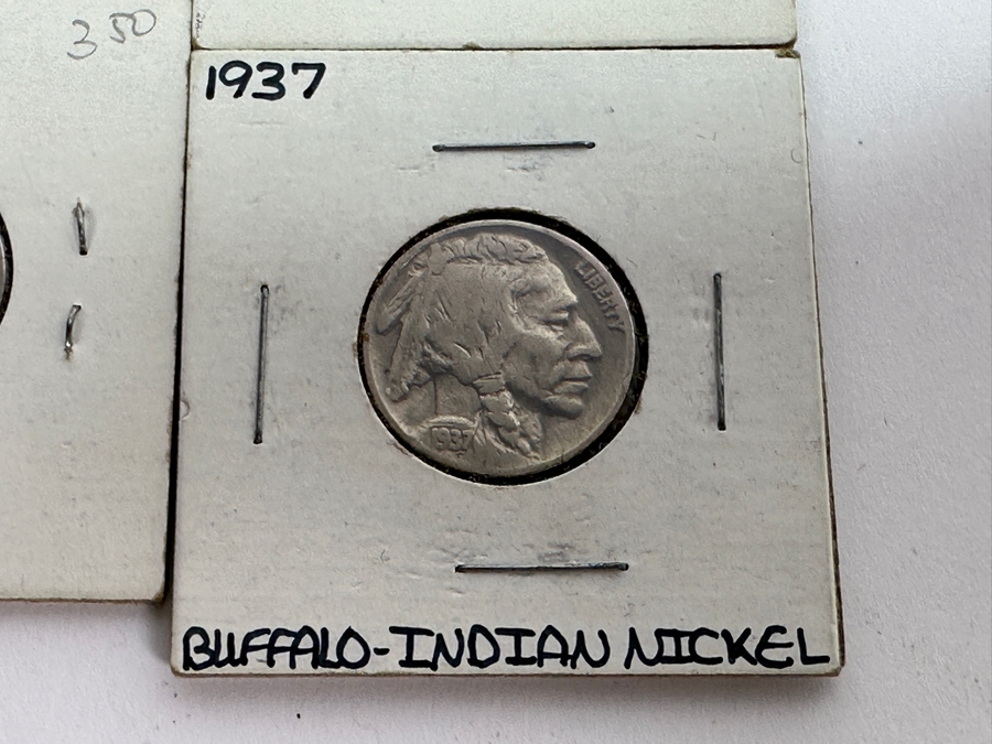 (4) Vintage 1935, 2 X 1936 & 1937 Buffalo Indian Nickels [Photo 12]