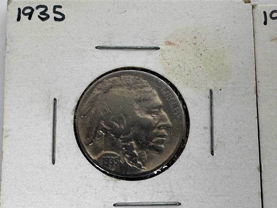 (4) Vintage 1935, 2 X 1936 & 1937 Buffalo Indian Nickels [Photo 3]