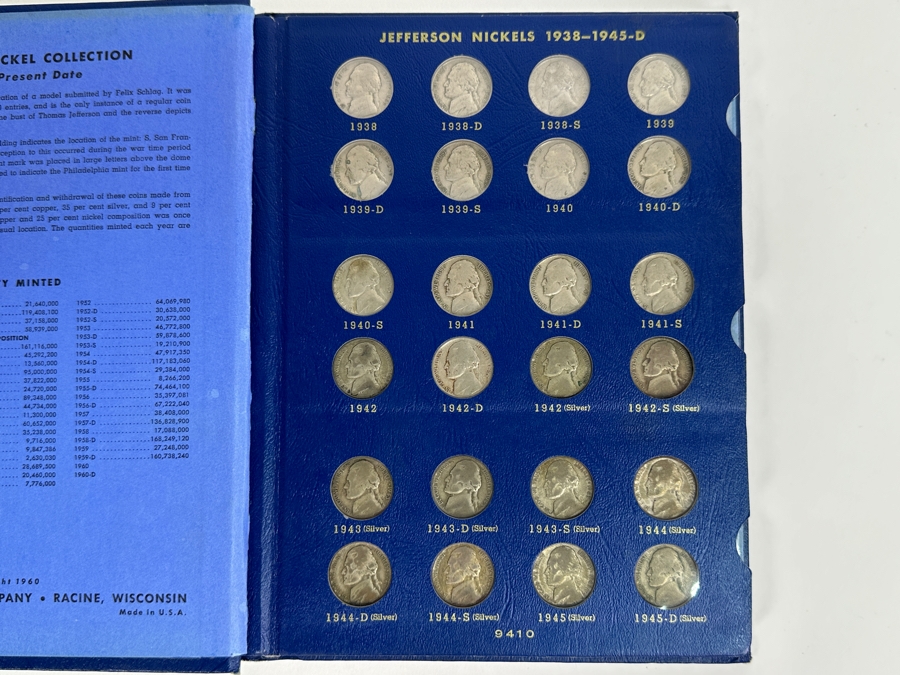 Complete Set Of Jefferson Nickels 1938-1961 Including Silver Nickels [Photo 4]
