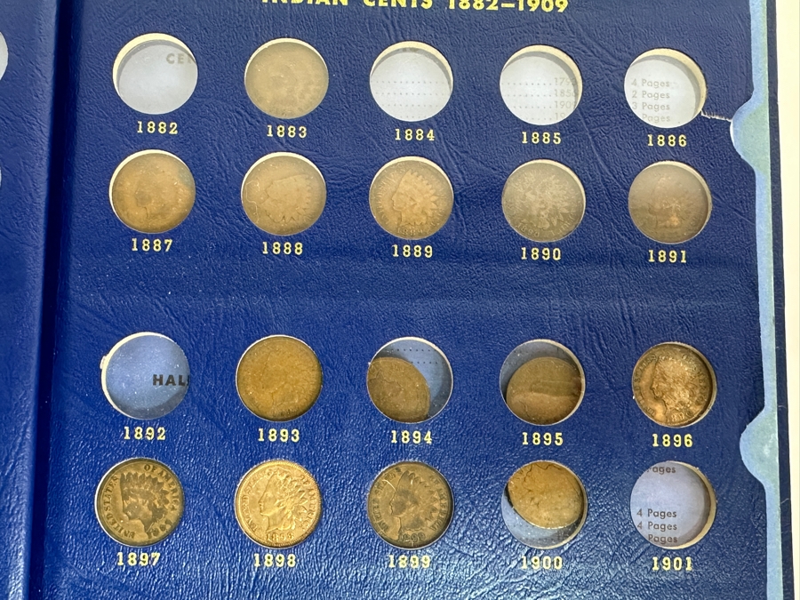Vintage Indian Cents 1856-1909 Flying Eagle & Indian Head Cents Not Complete - See Photos [Photo 9]