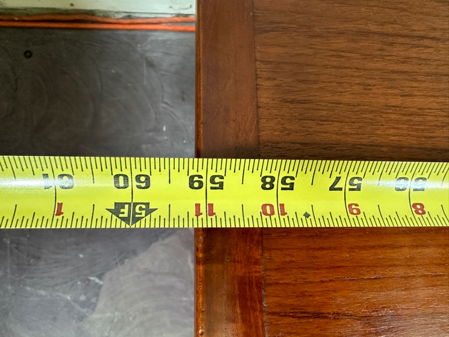 1960s Mid-Century Louis van Teeffelen Danish Modern Teak 2-Level Coffee Table With Woven Rope Lower Level 59W X 19D X 17H [Photo 8]