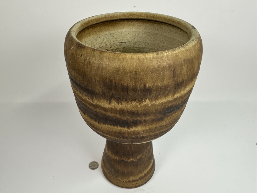 Vintage Mid-Century Modern Pedestal Vase 7.5W X 13.25H [Photo 3]