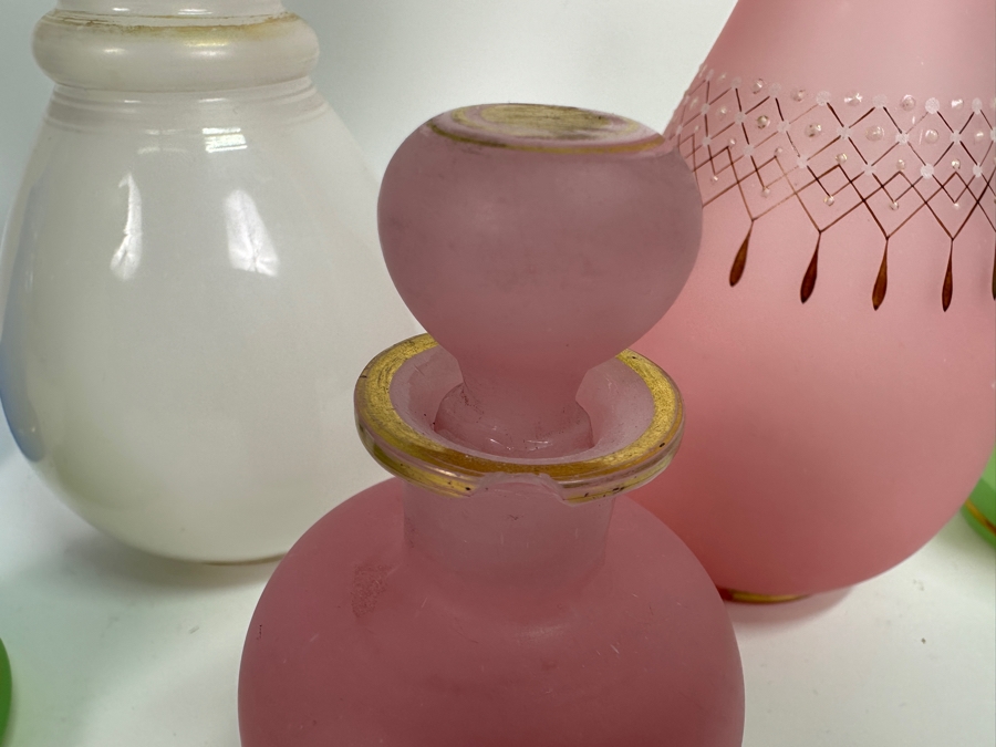 Just Added - Large Vintage Opaline Glass Collection - All Pieces Have Imperfections [Photo 4]