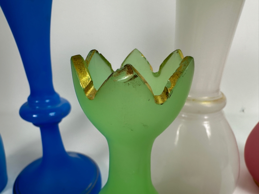 Just Added - Large Vintage Opaline Glass Collection - All Pieces Have Imperfections [Photo 10]