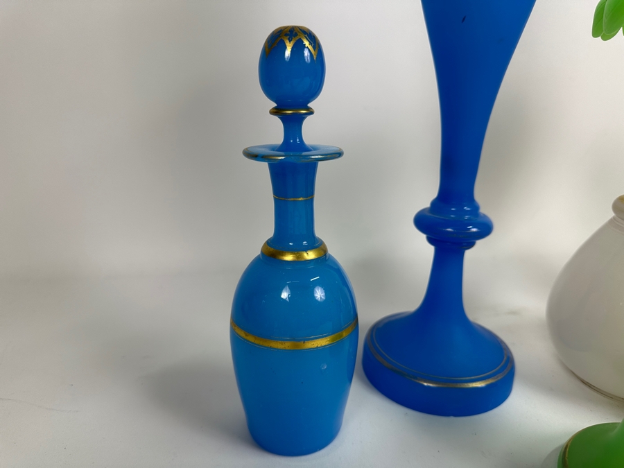 Just Added - Large Vintage Opaline Glass Collection - All Pieces Have Imperfections [Photo 13]