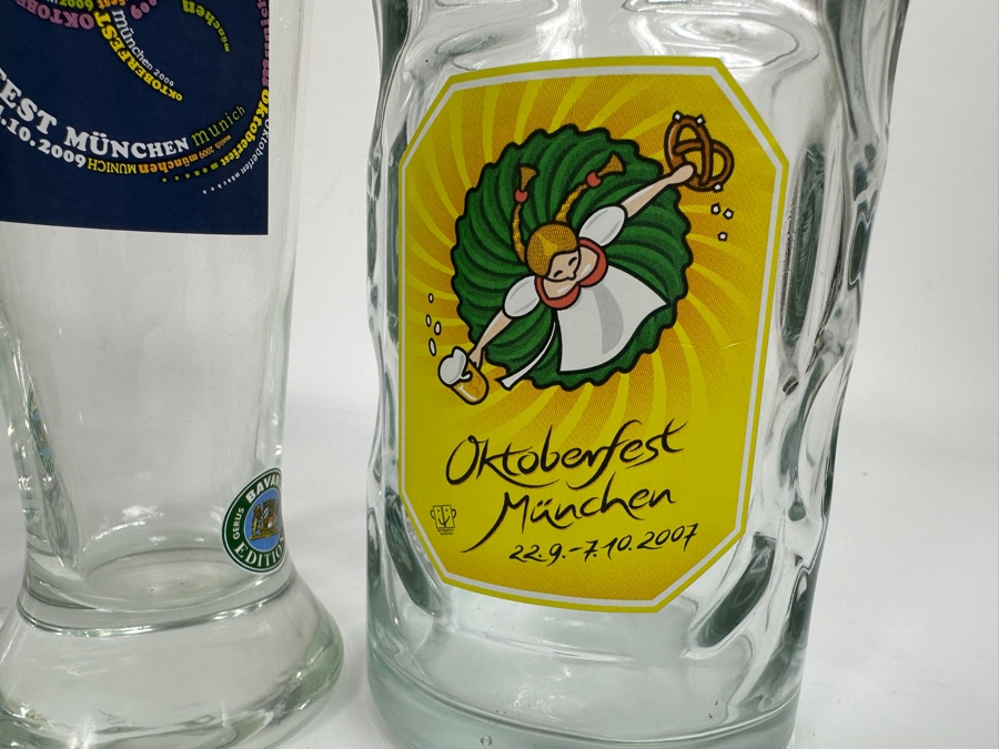 Collection Of (7) Vintage German Oktoberfest Munchen Glass Beer Mugs [Photo 3]