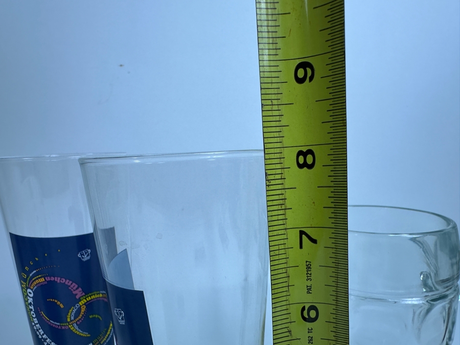 Collection Of (7) Vintage German Oktoberfest Munchen Glass Beer Mugs [Photo 9]