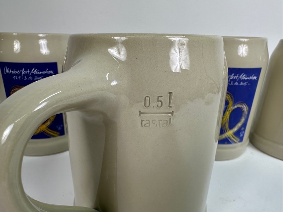 Collection Of (4) Vintage German Oktoberfest Munchen 0.5L Ceramic Beer Mugs 5H [Photo 3]