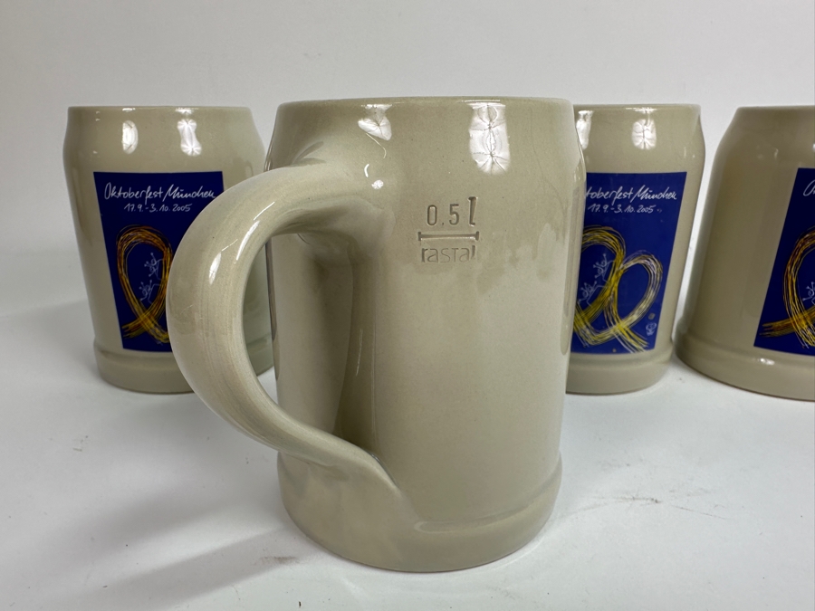 Collection Of (4) Vintage German Oktoberfest Munchen 0.5L Ceramic Beer Mugs 5H [Photo 4]