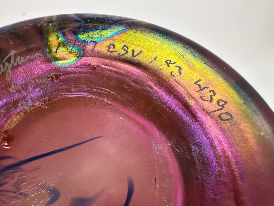 Vintage 1987 Brian Maytum Studio Glass Vase 10.75H [Photo 8]